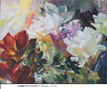 Sunlight Over Freesias-2, Oil on Canvas